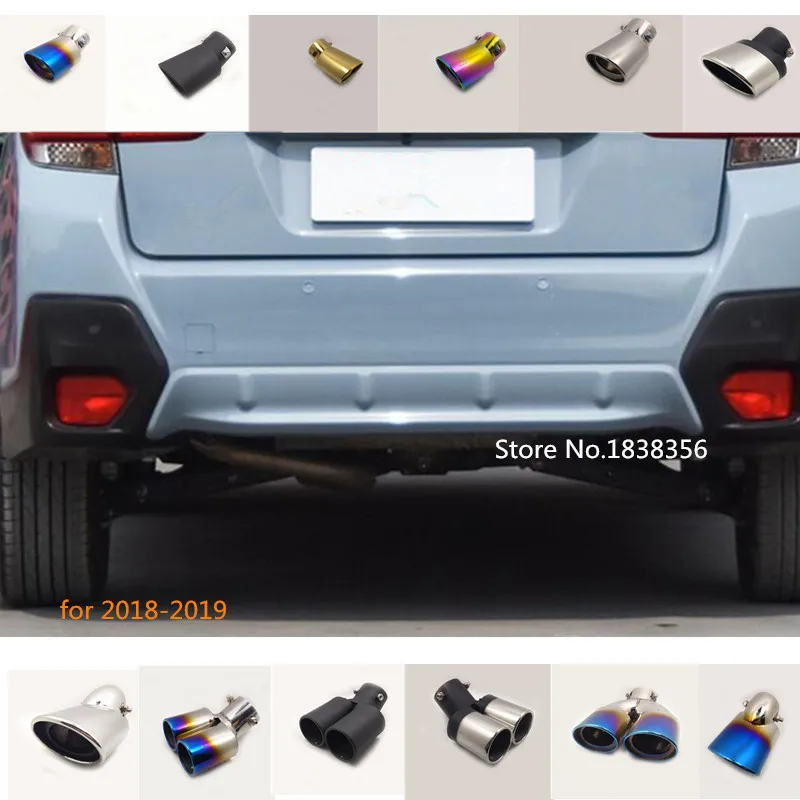 

For Subaru XV 2018 2019 Car Styling Cover Muffler Exterior End Pipe Outlet Dedicate Stainless Steel Exhaust Tip Tail 1pcs