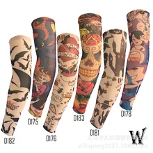 Красивый нарукавник с татуировкой, солнцестойкие рукава, защита от УФ-лучей, рукав с большим цветком