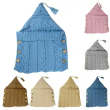 Детское одеяло для новорожденных; вязаное крючком теплое Пеленальное Одеяло; спальный мешок; Мягкий Вязаный детский реквизит для фотосессии для мальчиков и девочек