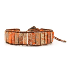 Унисекс богемные браслеты трубка натуральный одиночный кожаный браслет обруча бисерный браслет для пары подарки