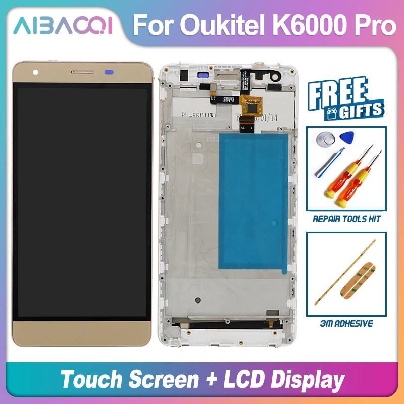 Сенсорный экран AiBaoQi для телефона Oukitel K6000 Pro/K6000/K6000Pro сменный ЖК дисплей 5 х1080 с
