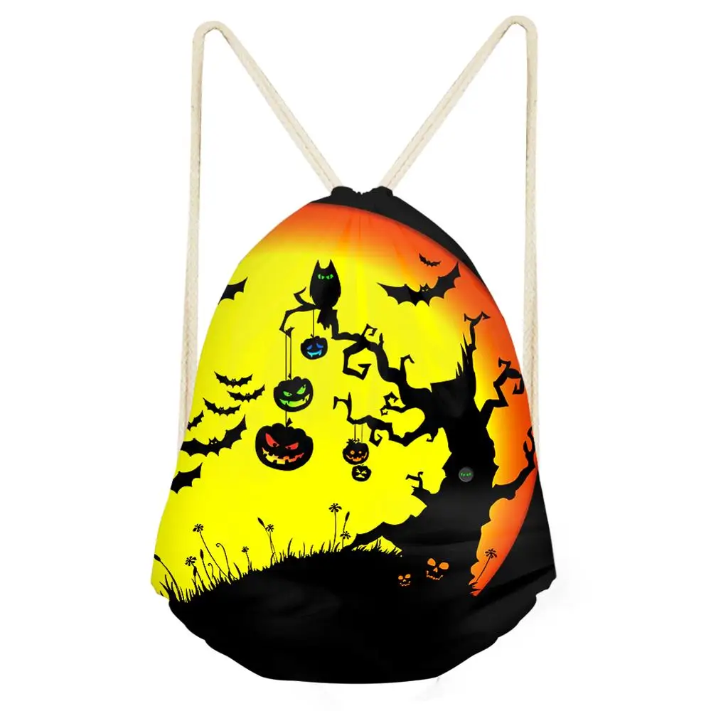CDGX1592 FORUDESIGNS/сумки для Хэллоуина для детей, Студенческая сумка с завязками, спортивная сумка для девочек и мальчиков, дышащая легкая сумка для путешествий, рюкзак с миньонами - Цвет: CDGX1592