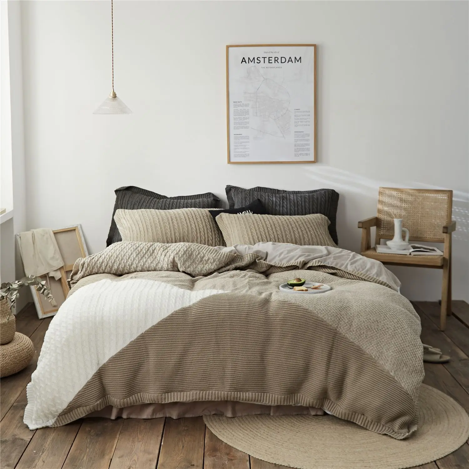 

New American Season Bedding Set For Home Bedding Sets New Yarn Sheet Bed Qulit Linens Duvet Set Bed Cover Flat Sheet Full King