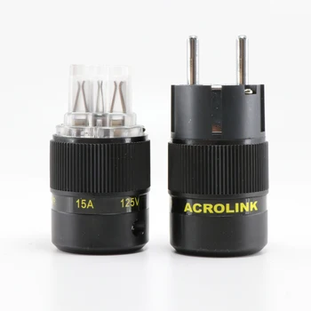 

Pair Acrolink FP-03Eu CRYO Audio Power Plug connectors power Adapter,IEC Female plug,C15 Power plug