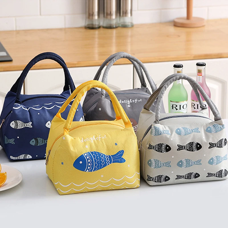 Портативная Термосумка для обедов Изолированная Ланч-бокс большая сумка-охладитель Bento мешок ланч-контейнер школьные сумки для хранения еды