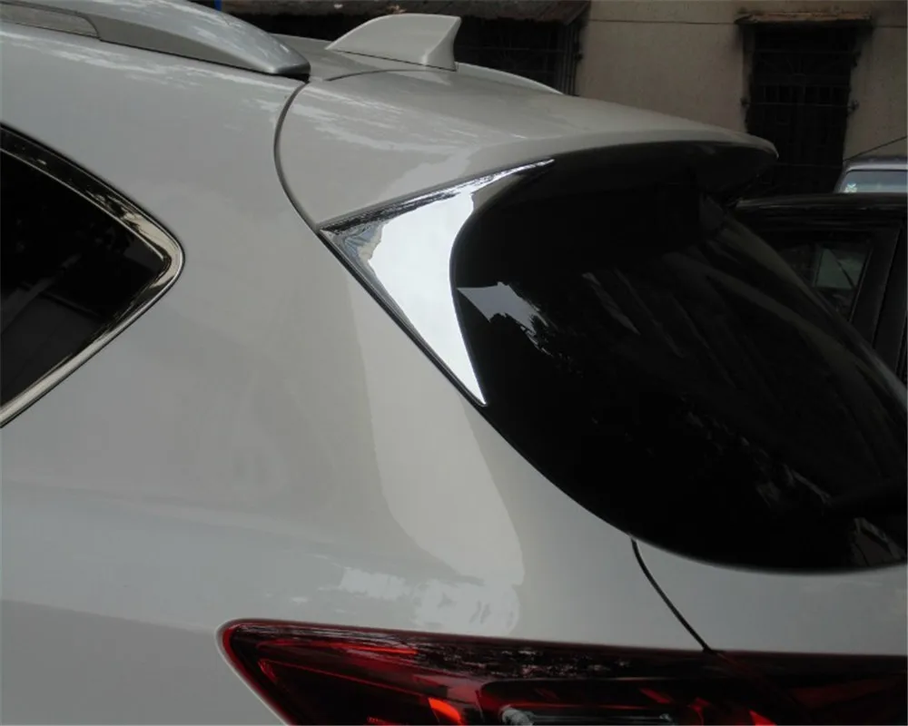 Для Mazda CX-5 CX5 2013 2014 2015 2016 хромовое заднее окно спойлер крышка боковая треугольная