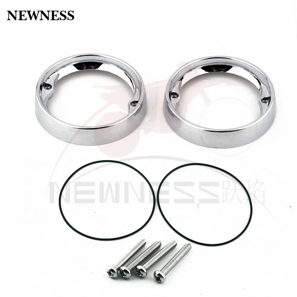 Motorcycles Chrome Turn Signal Light Visor Covers Bezels Trim Rings Fit For Harley Touring Glides FLST FLSTC FLSTN FLHR motorcycle accessories
