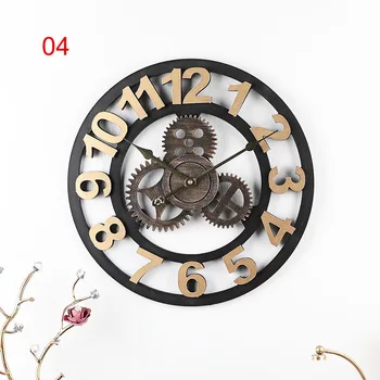

Mute Wall Clock Vintage Gear Silent Digital Clocks Home Decoration for Living Room Bedroom Gift can CSV