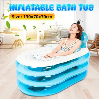 

Soft PVC Large Size Inflatable Bathtub SPA Bath Barrel Folding Portable For Adults With Cover Cushion Household Inflatable Tub
