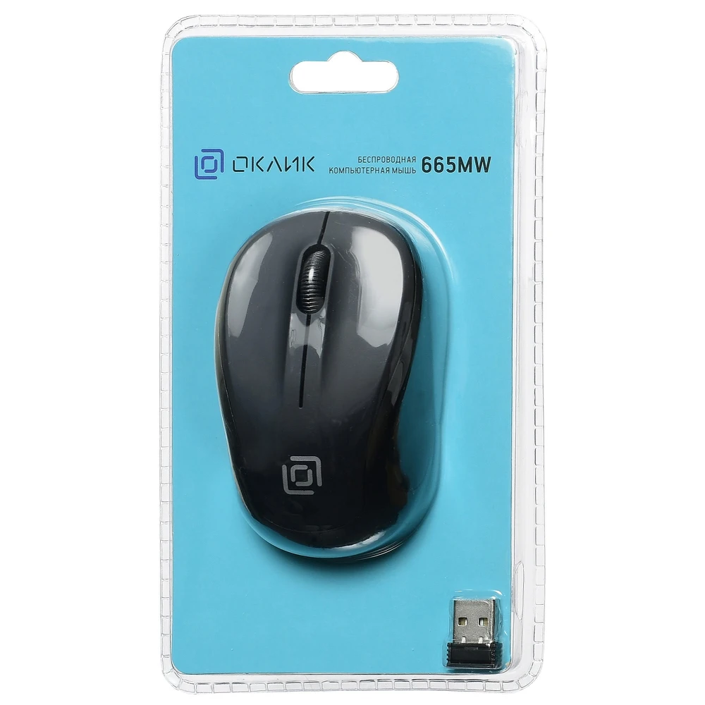 Мышь Oklick 665MW черный оптическая(1000dpi) беспроводная USB(3but