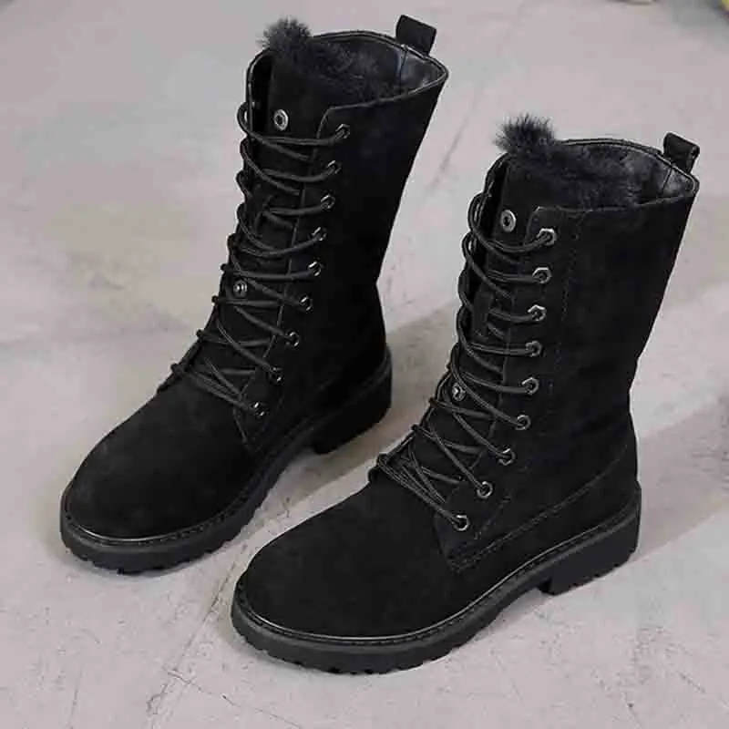 Women's Snow Boots Keep Warm Thick Fur Shoes Very Warm Winter Female Warm Plush Snow Women Boots Large Size Botas Mujer