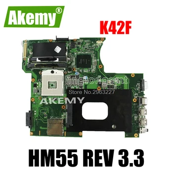 

For Asus K42F Rev 3.3 GMA HD USB2.0 HM55 PGA989 DDR3 VRAM Main Board K42F Notebook Motherboard P42F 100% fully tested