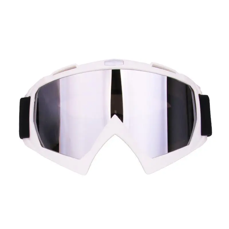 Очки для мотокросса Dirtbike Gafas, гоночные очки, очки для езды на мотоцикле, очки для катания на лыжах, катания на коньках, очки, снаряжение, очки - Цвет: White silver lens