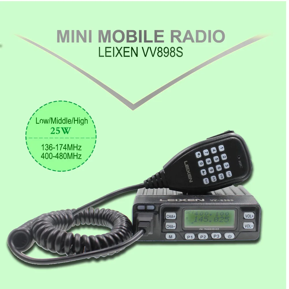 Leixen VV 898S обновление мощный 25 Вт Tri Powermini радио нескольких получить