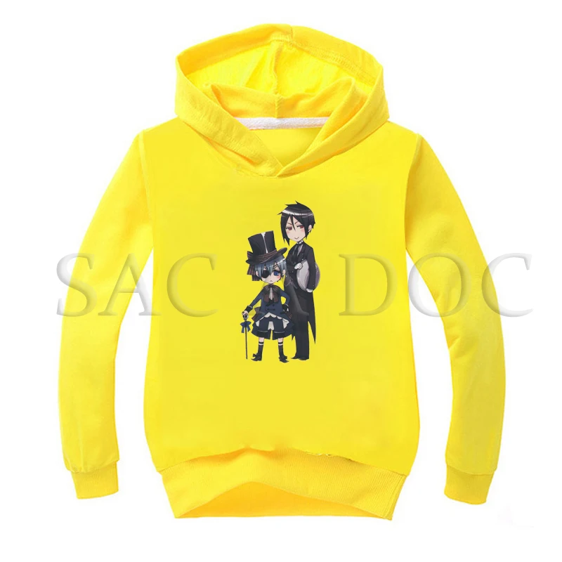 Hoodies 12 Детский свитер; толстовки с капюшоном; сезон весна-осень; Одежда для маленьких девочек и мальчиков с принтом «Черный Дворецкий»; спортивная одежда; Повседневная хлопковая одежда; Moletom Infantil - Цвет: Hoodies 12