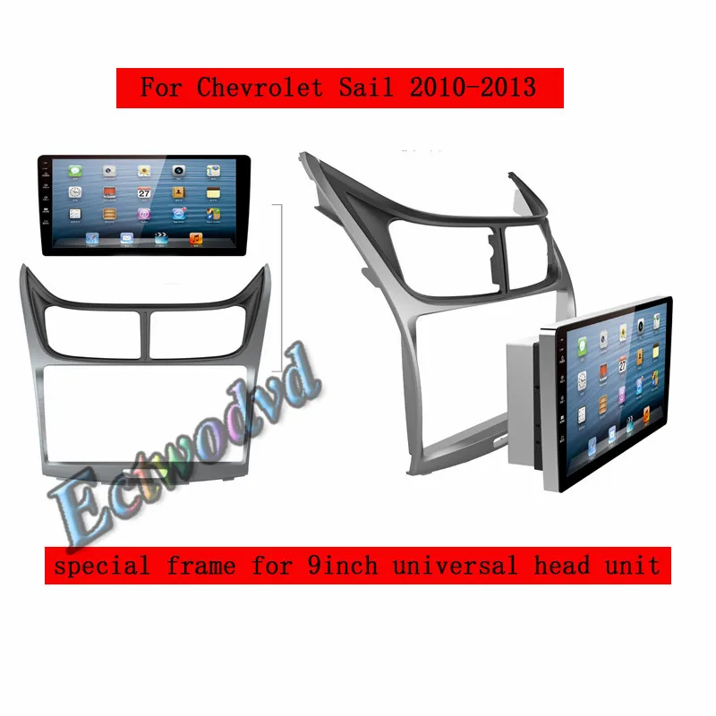 Special 9inch Car Radio Fascia Frame Dash Panel for Chevrolet Sail 2010 2011 2012 2013 Head Unit Refitting Stereo | Автомобили и