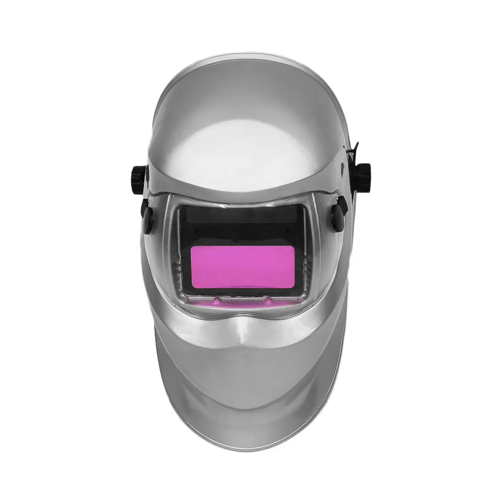 Welding Helmet Protecting Case Protective Gear Solar Power Darkening Lens Hood Silver Mask Practical