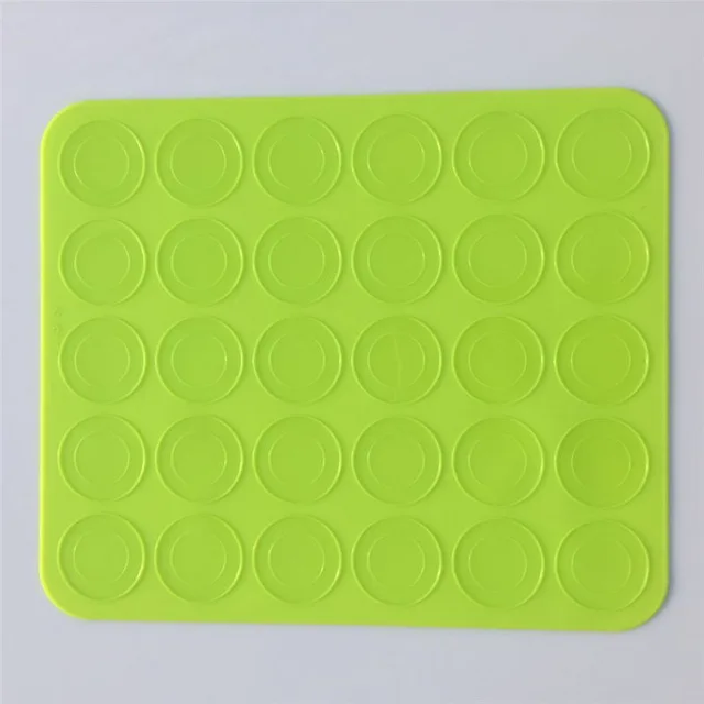 Green Силиконовый Макарон печенья для выпечки листовая форма коврик 30 полости DIY Форма для выпечки коврик Esteiras Forros De Cozimento ZT - Цвет: Green