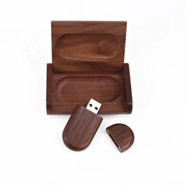 ESHANMU(более 10 шт. бесплатный логотип) деревянный usb флэш-накопитель Флешка 4 ГБ 8 ГБ 16 ГБ 32 ГБ карта памяти фотографии подарки - Цвет: walnut  with box