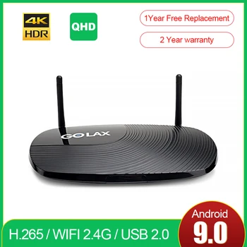 

Golax M8 Android 9.0 TV Box Quad Core Amlogic S905W Quad Core H.265 QHD 2.4GHz Wifi 100M LAN 4K Media Player HDR Smart TV box