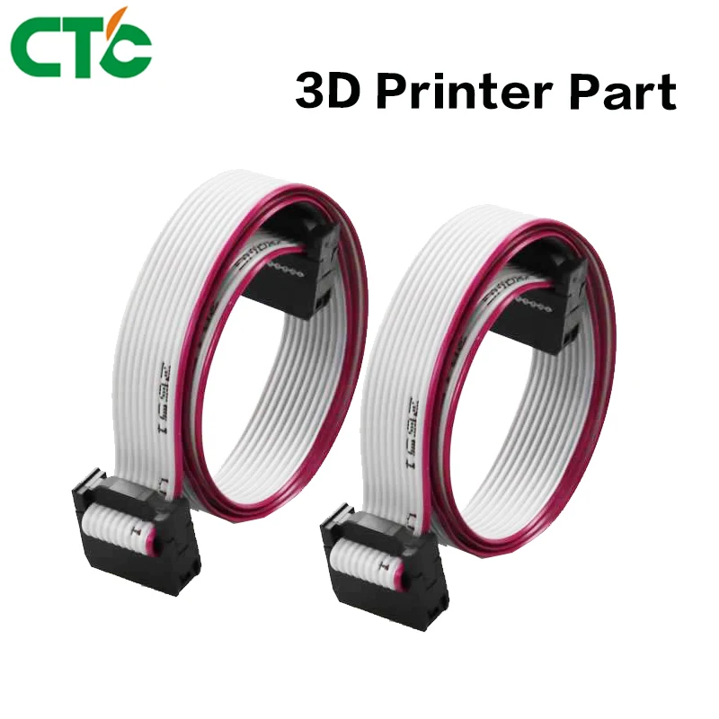 

CTC 3d printer LCD cable FC-10P 10 Pins 2.54mm Pitch 60cm JTAG AVR Download Cable Wire Connector Gray Flat Ribbon Data Cable