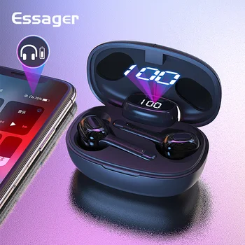 

Essager T9S TWS Bluetooth Wireless Earphone Headphone Earbuds In Ear With Mic Handsfree Headset For Xiaomi iPhone Mobile Phone