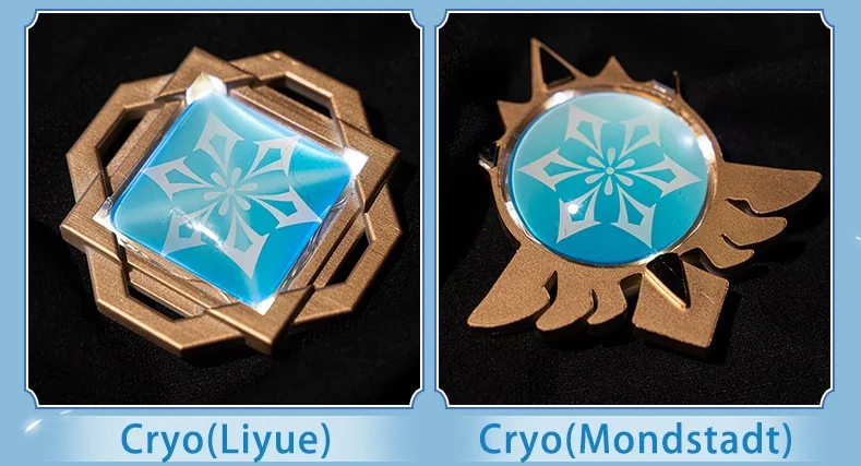 UWOWO Game Genshin Impact Vision "Eye of God" Led Cosplay Props LED Pyro Cryo Hydro Geo Dendro Electro Anemo Props morticia addams dress Cosplay Costumes