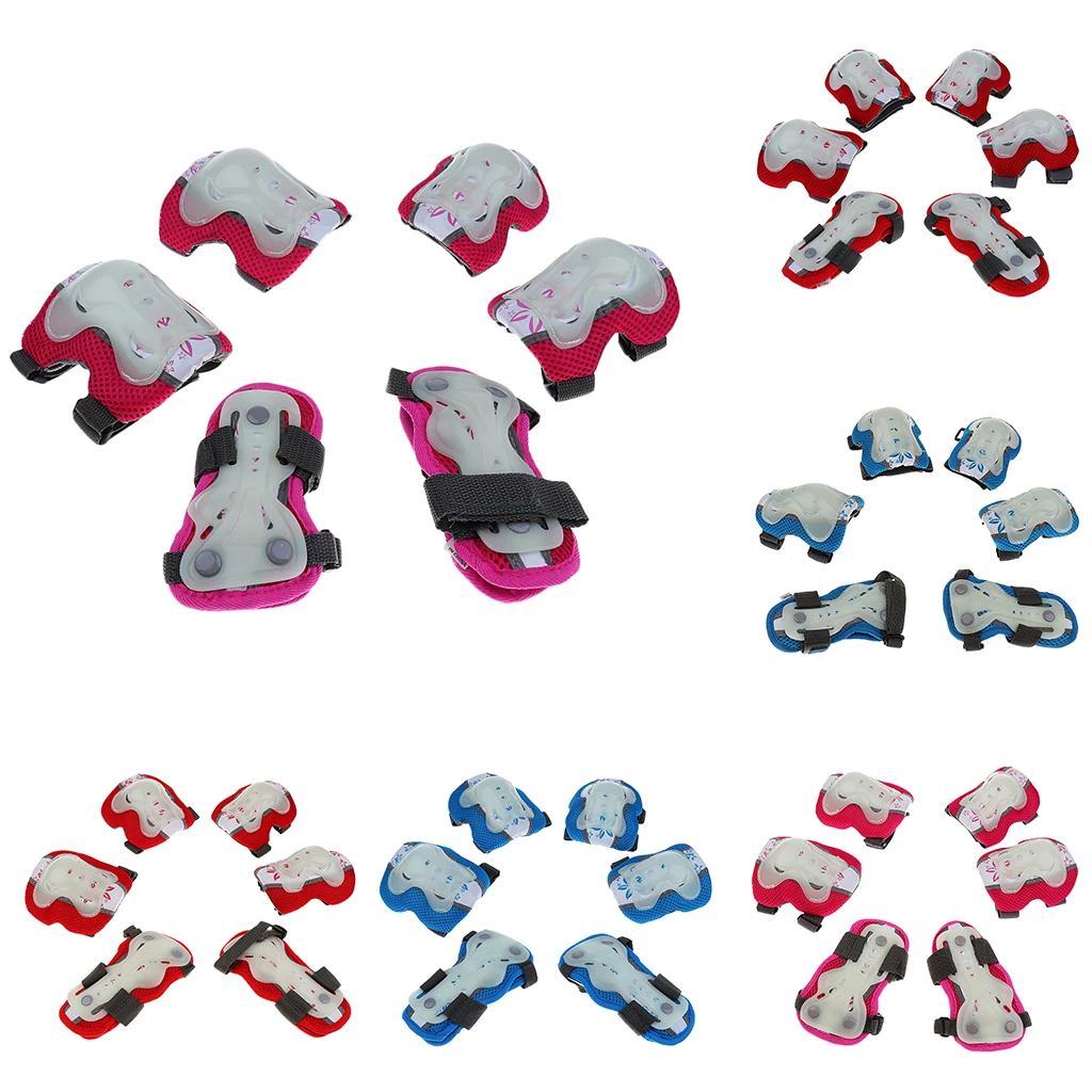 6 Pieces Kids Boy Girl Shockproof Roller Skating Skateboard Cycling Elbow Wrist Knee Pads Protector 3 Colors S M 6 Pieces Kids Boy Girl Shockproof Roller Skating Skateboard Cycling Elbow Wrist Knee Pads Protector 3 Colors S M