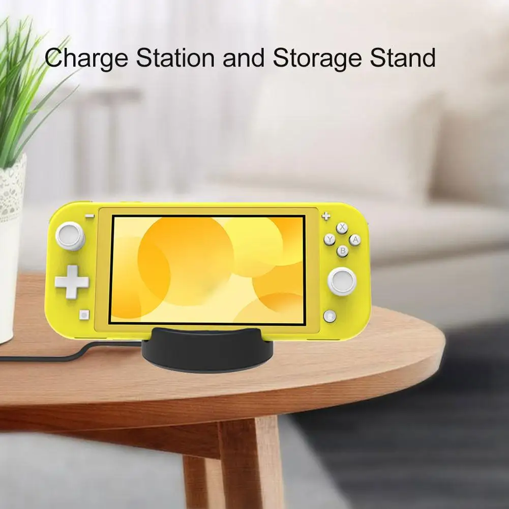 For Switch Lite Gamepad Charging Base Holder Host Base With Flip Stand USB External Handle Charging Dock Charge Stand Converter