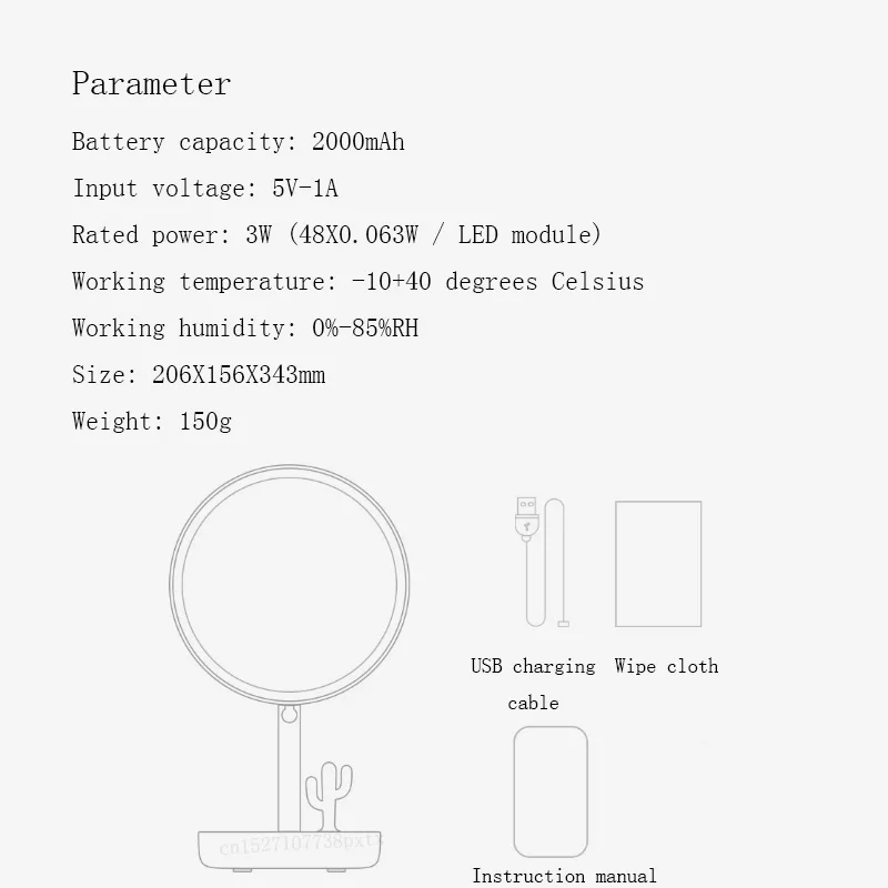 Xiaomi Mijia Lofree HD зеркало с регулируемой столешницей 2000 мАч дневной свет косметический макияж Led зеркало с коробкой для хранения