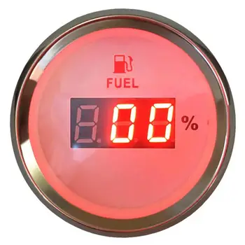 

1pc 100% Brand New Digital Fuel Level Gauges 52mm Fuel Level Meters 0-190ohm 240-33ohm Fuel Tank Gauges 9-32v with Red Backlight