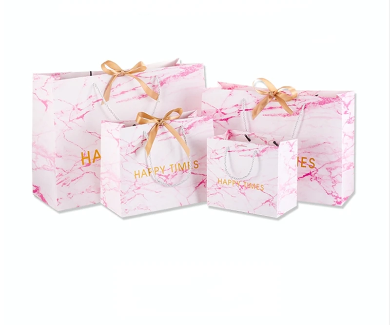 Marble color retro candy gift bag paper chocolate biscuit handbag with handle suitable for wedding birthday party | Дом и сад
