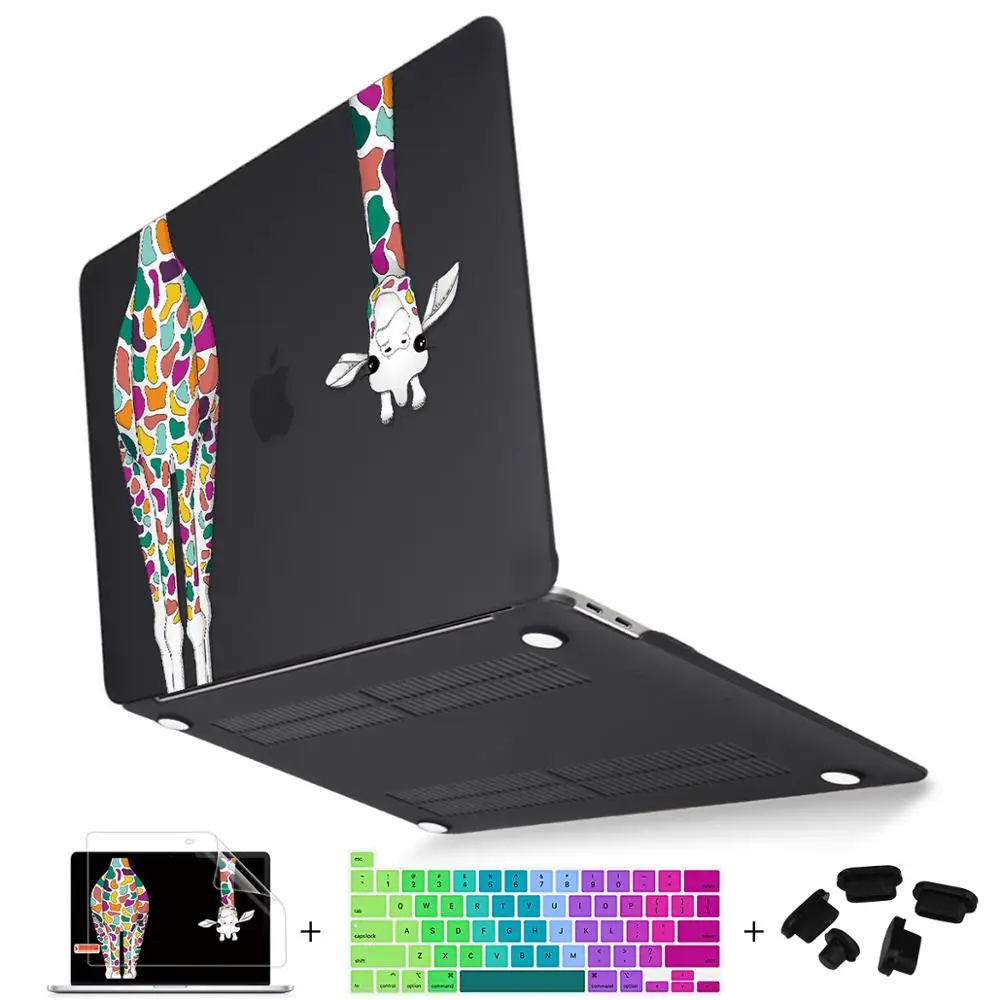

Colorful Giraffe Matte Smooth Laptop Case For MacBook Pro Retina 13 15 16 Cover A2141 A2338 A2289 A2251 Air 2020 A2179 A2337 M1