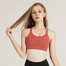 Wmuncc спортивный бюстгальтер мягкий ударопрочный спортивный нижнее белье с перекрестной спинкой Быстросохнущий Фитнес-кроп Топ Для Бега Йога жилет женский