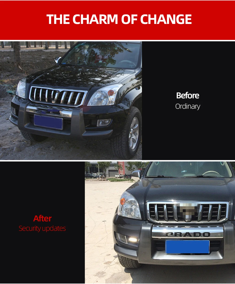 DRL для Toyota Prado 120 Land cruiser LC120 FJ120 GRJ120 2003 2004 2005 2006 2007 2008 2009 светодиодный дневные ходовые огни противотуманных фар