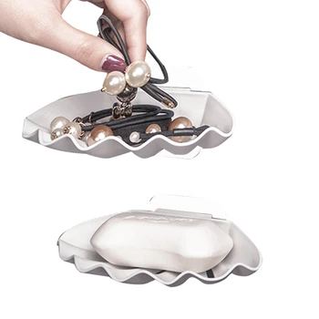 

Shell Drain Soap Dish Non slip Soap Box Toilet Shower Tray Draining Rack Holder Bathroom Gadgets