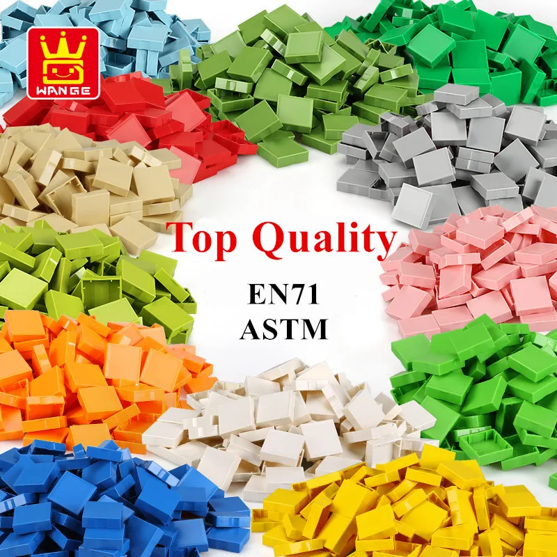 

Original Wange Pure Color Mosaic Floor Building Blocks EN71 ASTAM Toys Compatible with Duplo