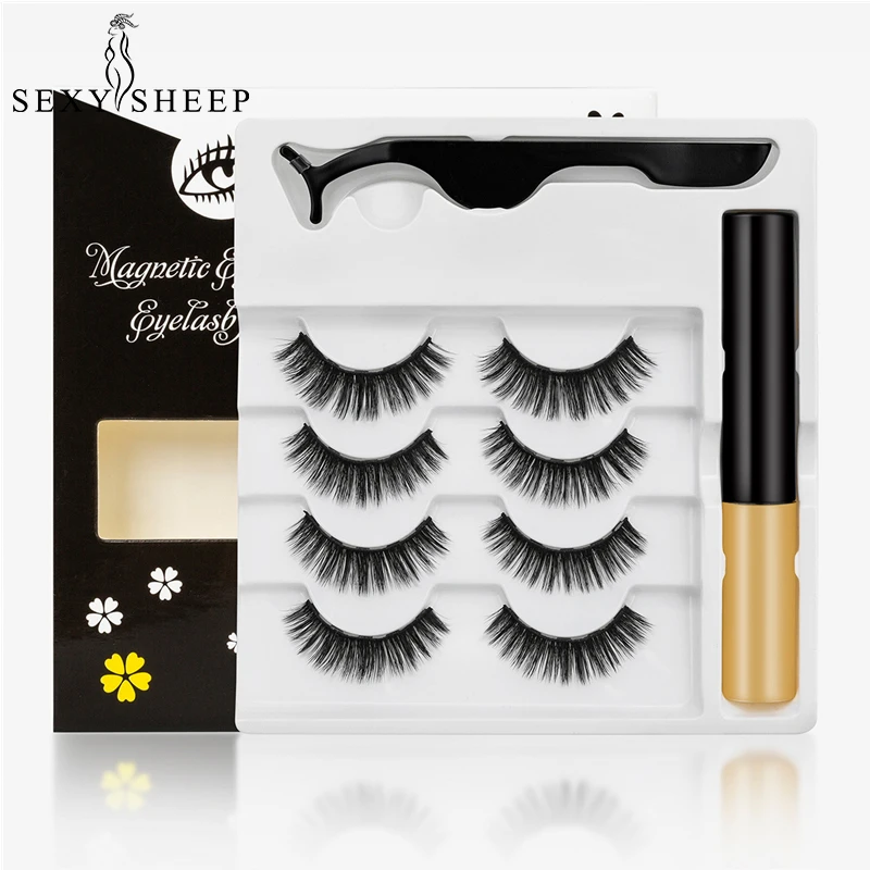

5 Magnet Eyelash Set Handmade Magnetic Eyelashes Natural False Eyelashes Magnet Lashes Waterproof Long Lasting Eyelash Extension