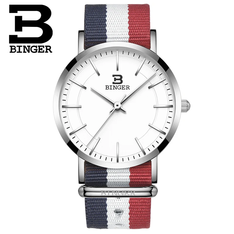 Новинка, швейцарские BINGER, женские часы, роскошный бренд, ультра-тонкие, ограниченная серия, водонепроницаемые, кварцевые наручные часы, B-3050W