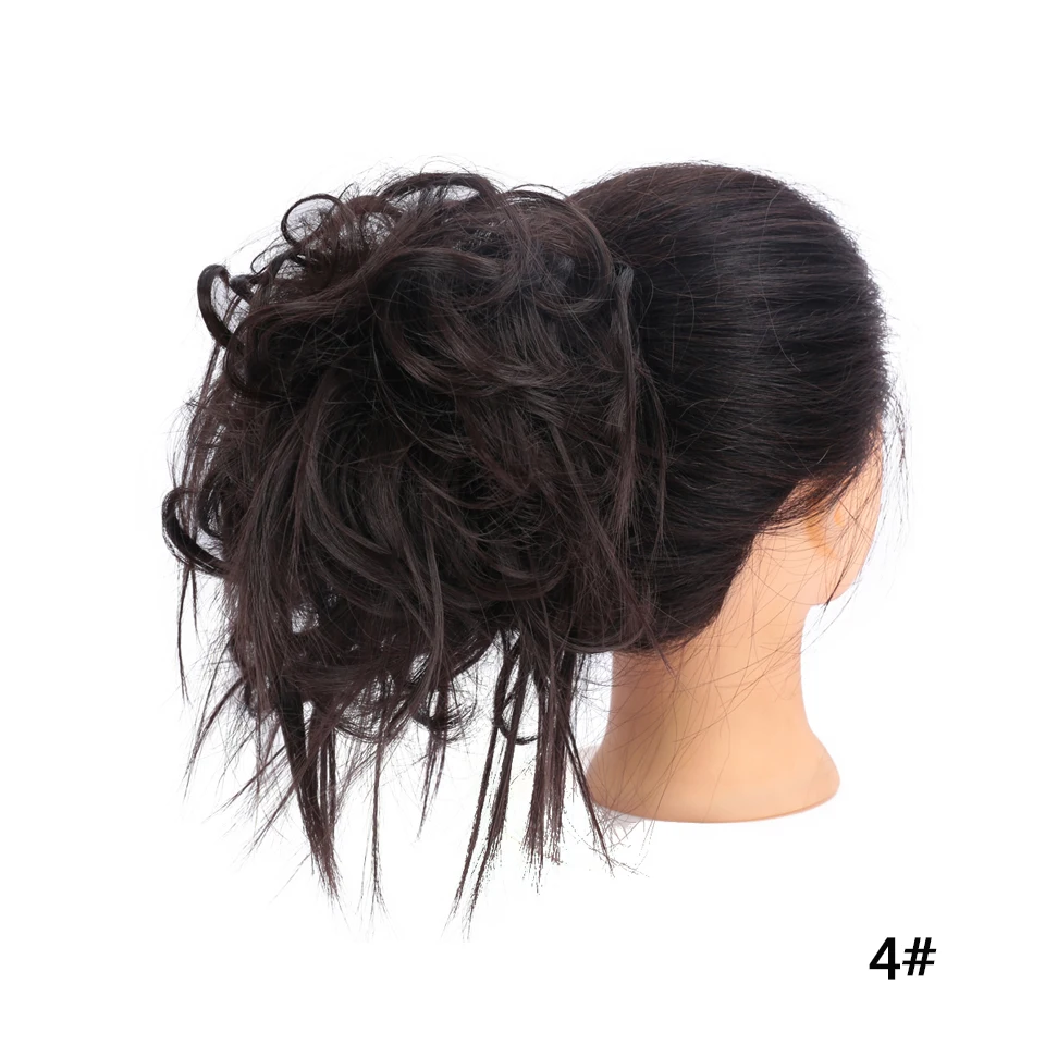 MUMUPI грязные резинки шиньон волосы булочка прямая эластичная лента шиньон для создания прически синтетические волосы шиньон наращивание волос для женщин - Цвет: 4