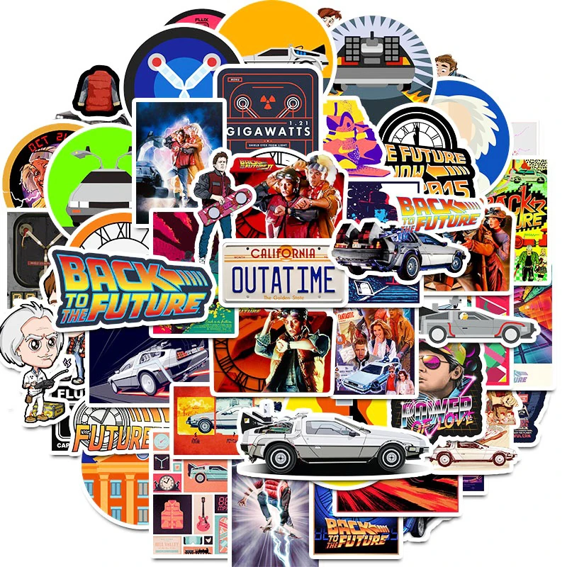 10/30/50pcs/Set Back To The Future TV Show Graffiti Stickers For Luggage Helmet Decal Computer Refrigerator Skateboard Trunk Etc | Игрушки и
