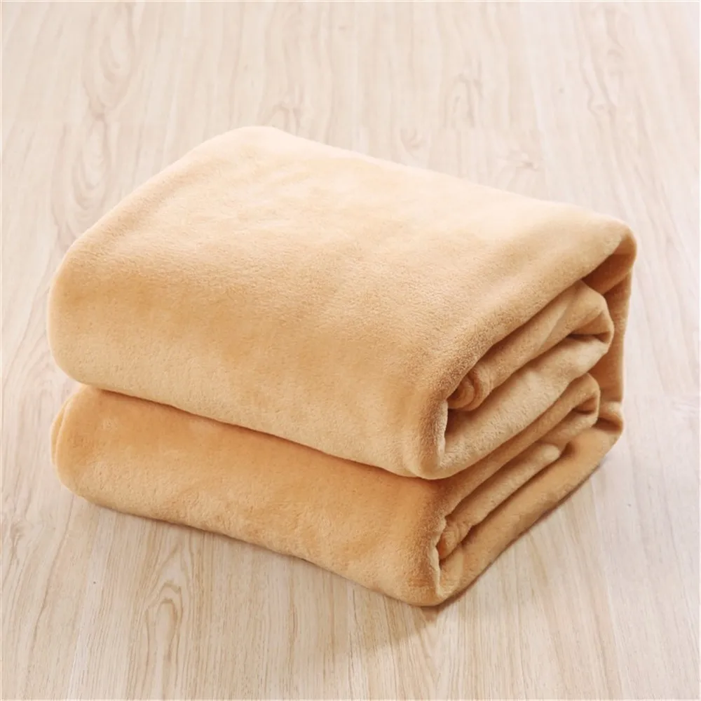 Однотонное фланелевое одеяло супер мягкое клетчатое покрывало для дивана зимнее теплое постельное белье одеяло из искусственного меха s 100X140 см