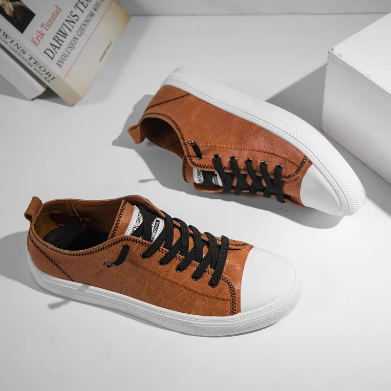 

Men's Vulcanize Shoes Classic Superfine Fiber Shoes Solid Lace-up Casual White Black Couple Sneakers Low-cut Flats Shoes *903