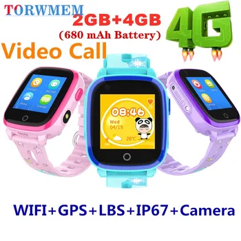 

4G Kids Smart watch Remote Camera GPS WI-FI Kids Children Students Wristwatch IP67 Waterproof SOS Video Call Monitor Tracker