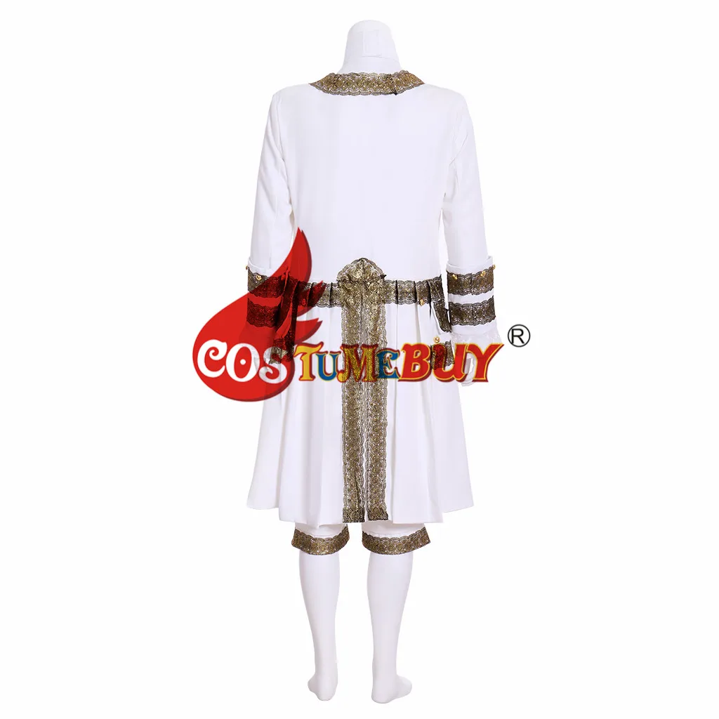 Costumebuy Викторианский элегантный готический аристократ Косплей Костюм для взрослых мужские ROCOCO Хэллоуин белый костюм на заказ