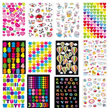 

5/10pcs Children Diary Stickers Alphabet Letter Heart Number Planner Memo Decor Scrapbooking Laptop Stationery Child Toy Gift