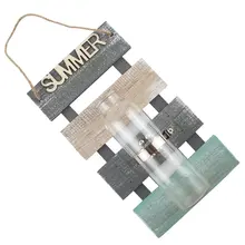 Пасторальные украшения из гидропонного растения стеклянная ваза для гостиной настенная подвесная деревянная настенная Цветочная ваза