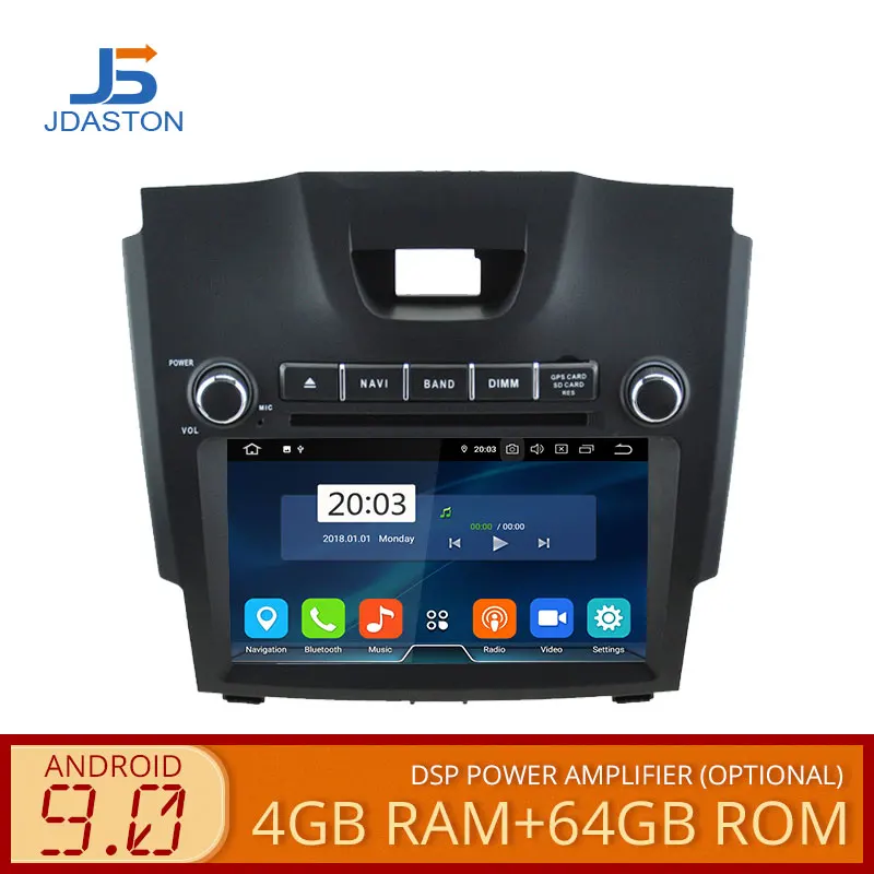 JDASTON 2 DIN 8 дюймов Android 9,0 автомобильный dvd-плеер для Chevrolet Holden S10 TRAILBLAZER COLORADO ISUZU DMAX In-dash автомобильный gps радио