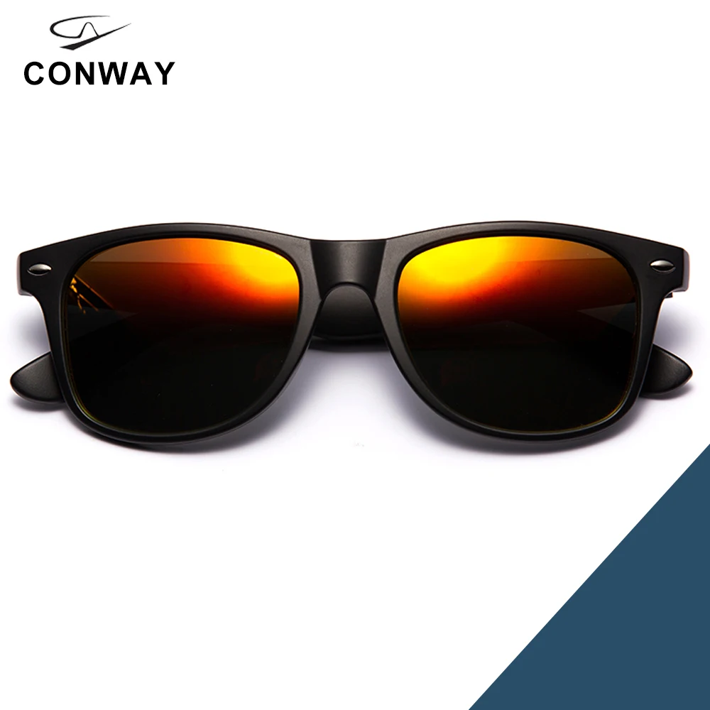 Trans-Orange Mirror Conway, винтажные брендовые дизайнерские солнцезащитные очки для мужчин и женщин, поляризованный Ультрафиолетовый блок, солнцезащитные очки с чехлом, несколько цветов на выбор - Цвет линз: Trans-Orange Mirror