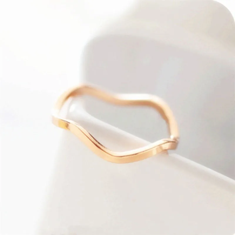

2019 Fashion Wave Alloy Rings for Women Curve Design Knuckle Joint Finger Ring Party Jewelry Bague Femme Anillos Mujer WD152A